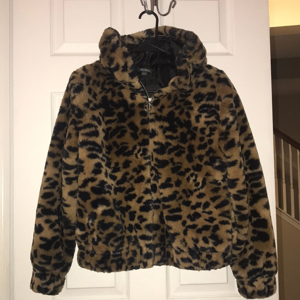 Wild Fable Target Leopard Jacket Fur Ears Size Small